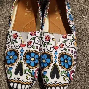Skull canvas shoes